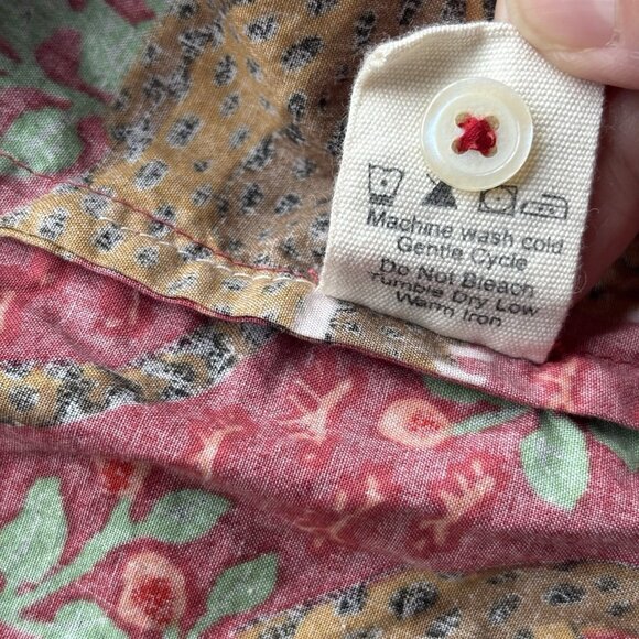 Print Fresh Pajama PJ Shirt Top Sz Small Short Sleeve Leopard Print Boho Cotton - Picture 11 of 12